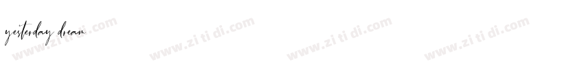 yesterday dream字体转换